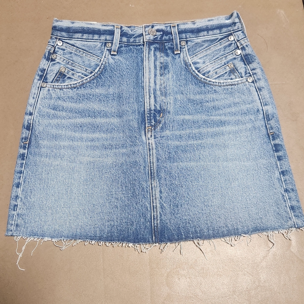 Agolde Temptation Denim Mini Skirt